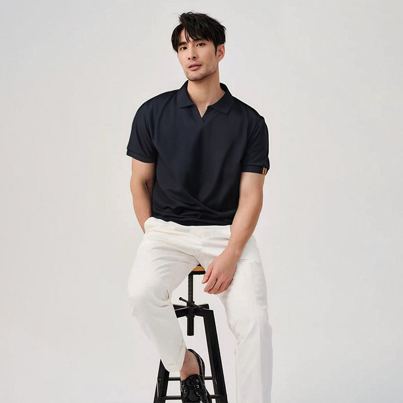Men's Knitted Polo Shirt