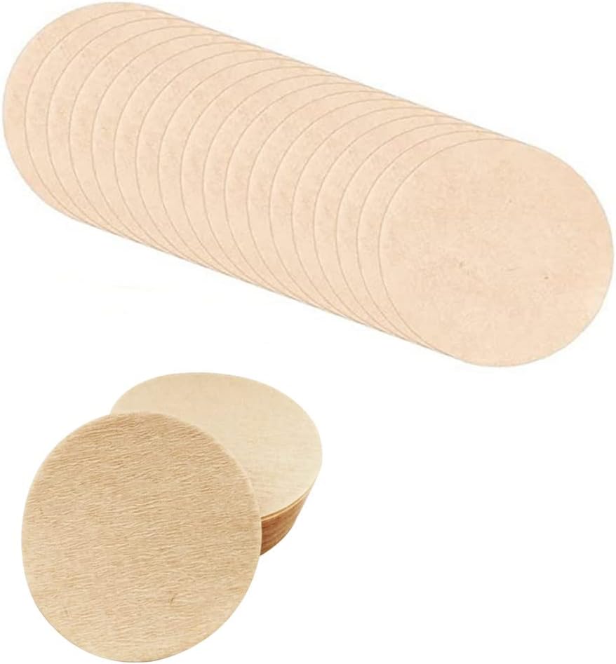 400Pcs Unbleached Brown Round Paper Coffee Filter I599225