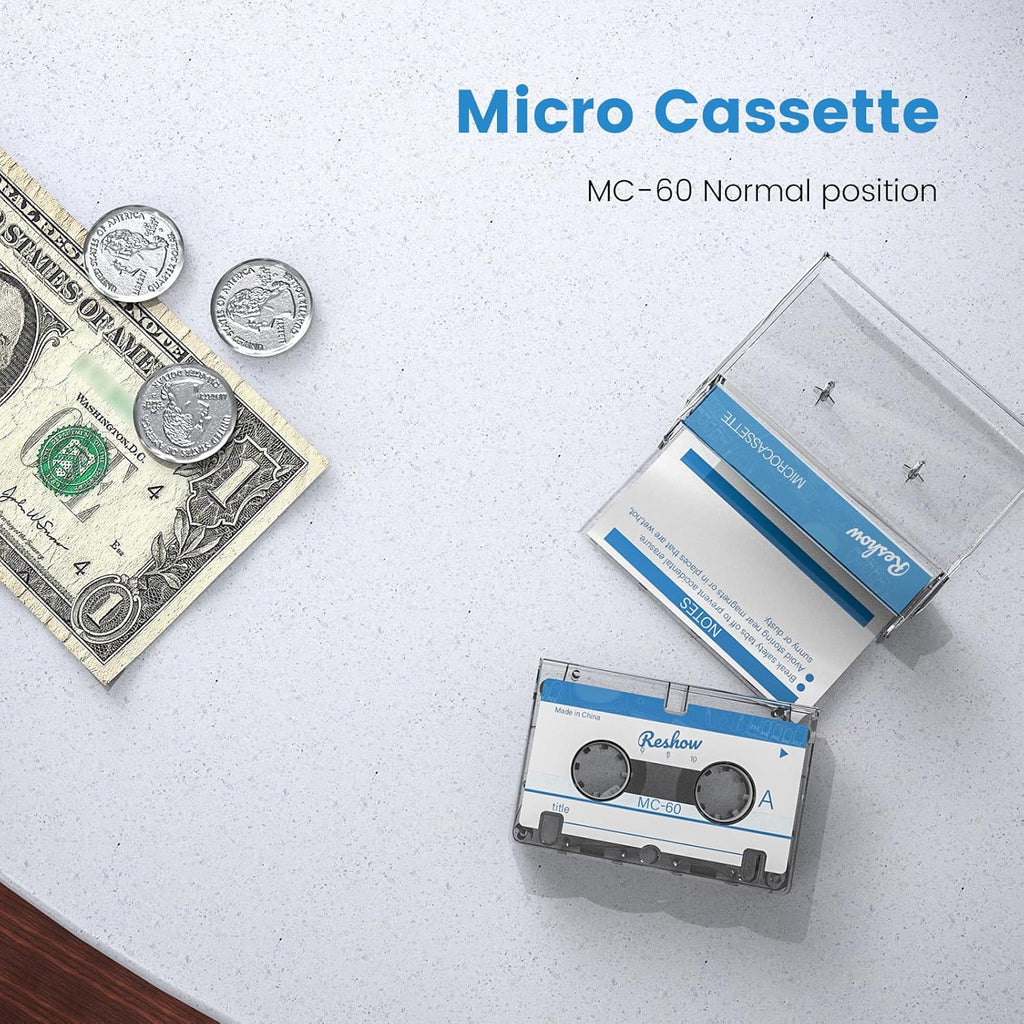 3 Pack Micro Cassette Tapes Blank for Recording MC-60 Minutes S532827