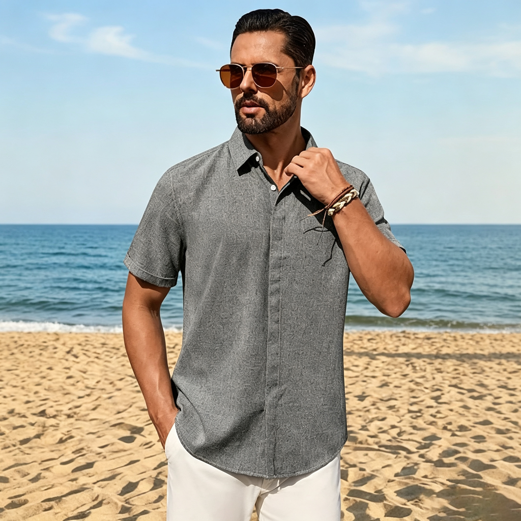 Vacation Loose Linen Short-Sleeve Shirt