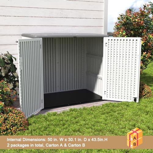 47 Cu.ft Resin Outdoor Storage Cabinet J48428