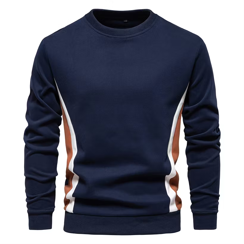 Men's Patchwork Cotton Casual Sweatshirt