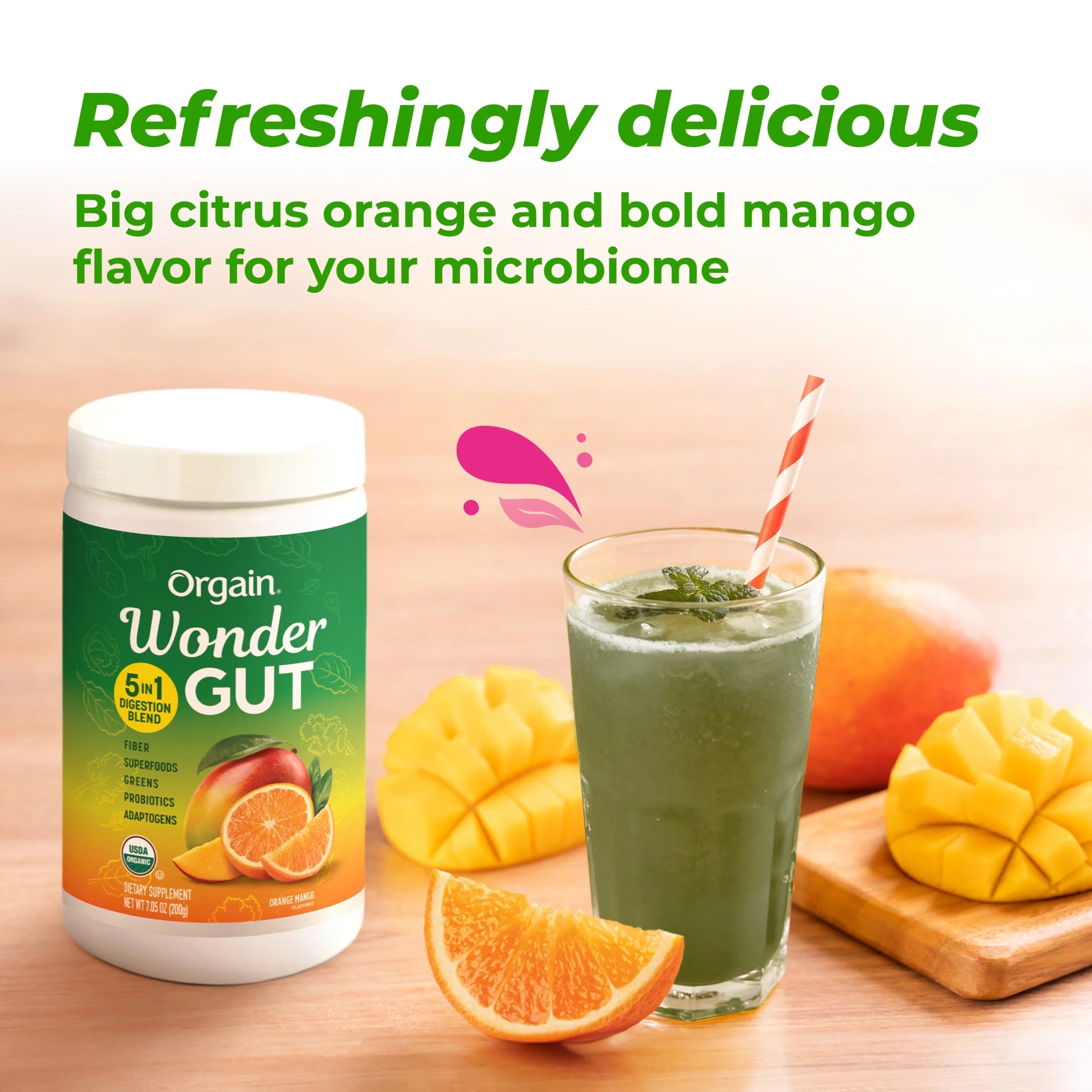 Orange Mango 0.44lb Fiber Superfood Powder J6597