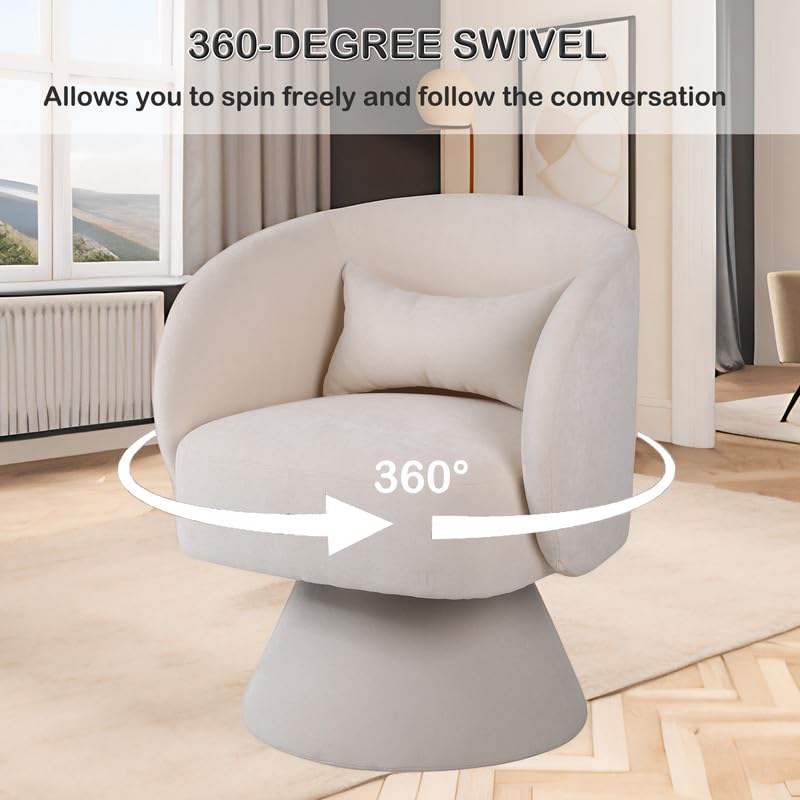 Teal Linen Swivel Accent Chair D18311