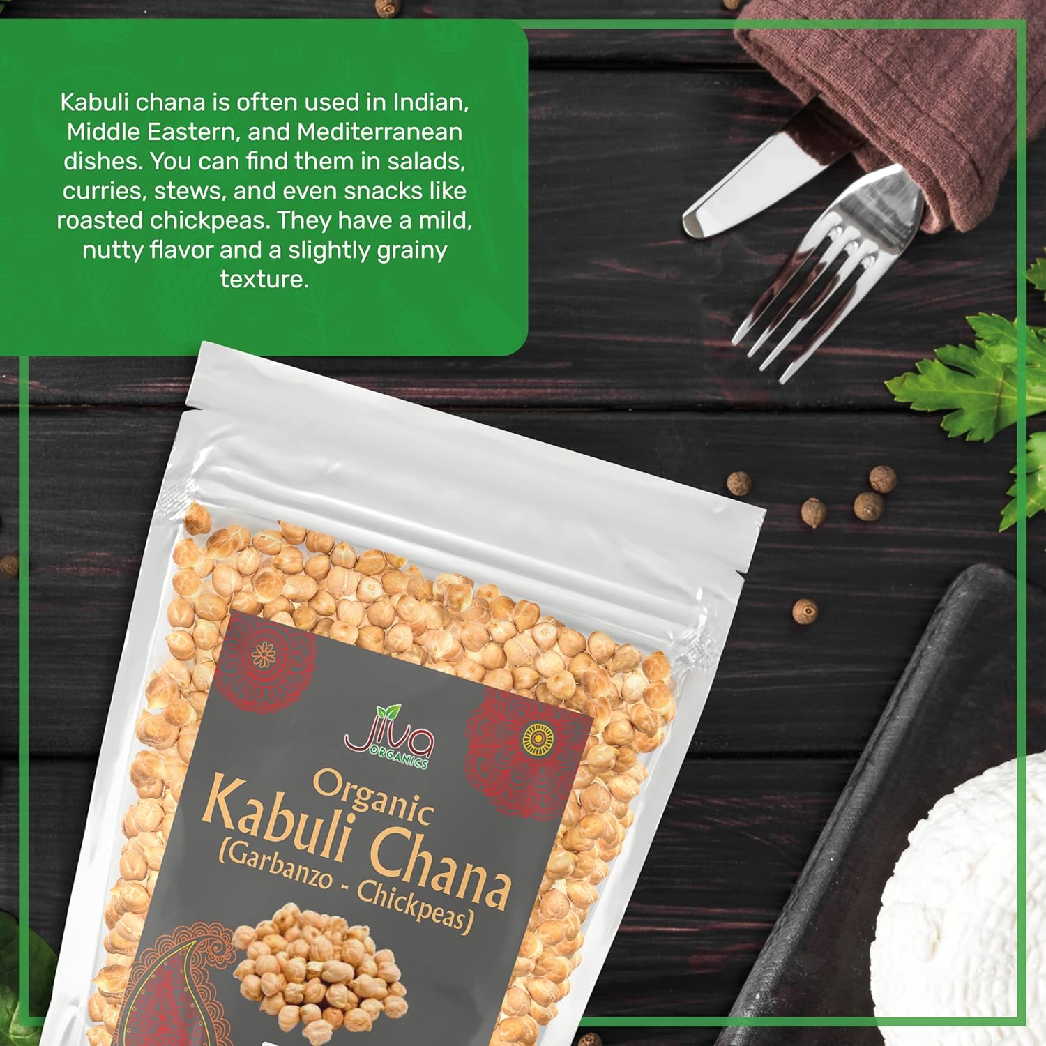 Raw Chickpeas 2 LB Bag V727