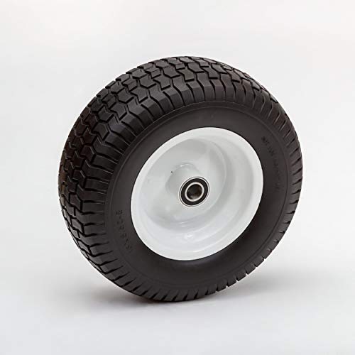 16x6.50-8 Flat Free Wheel and Tire with 4" Hub E6908