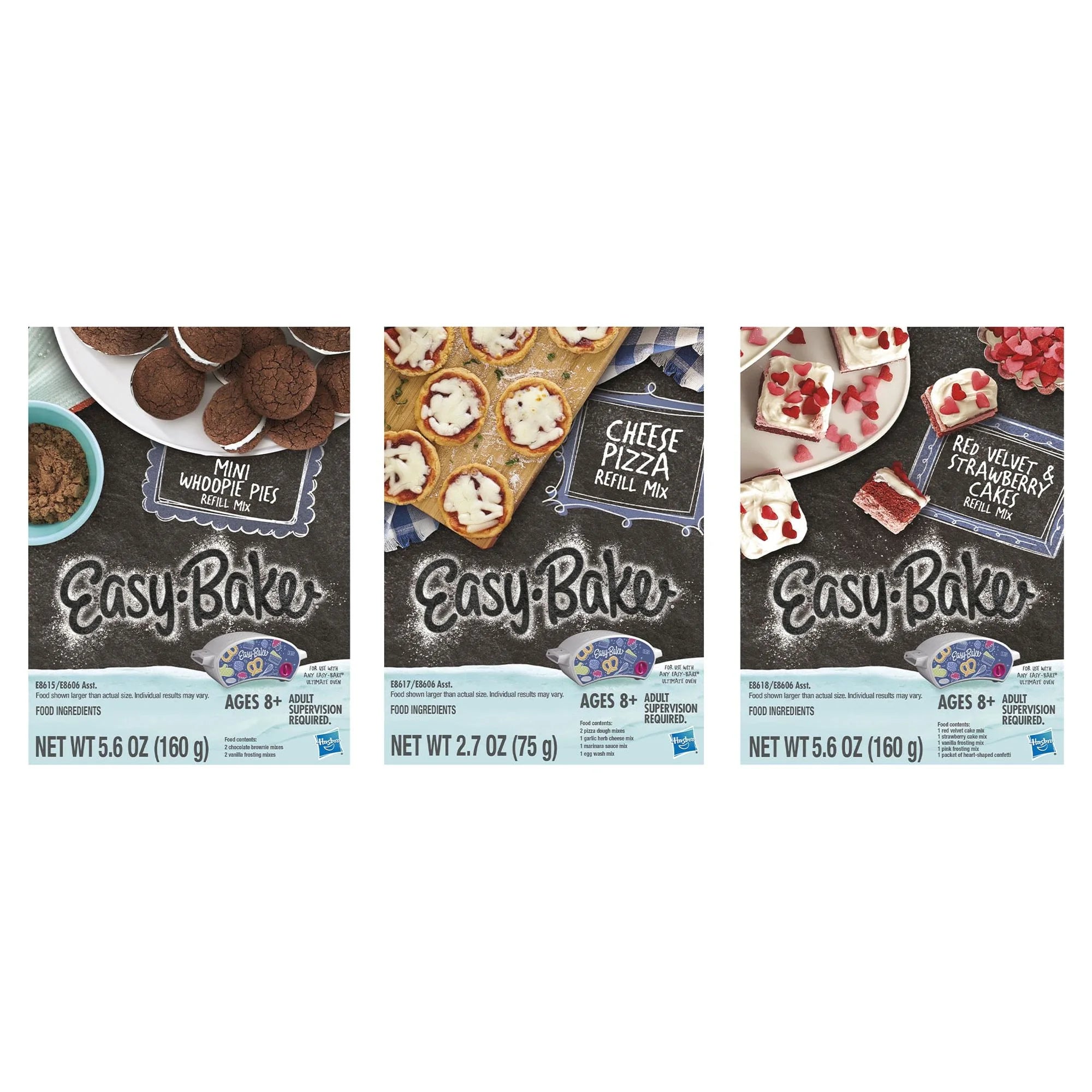 3-Pack Pizza Whoopie Pies Red Velvet Strawberry Cake Mix Y1027