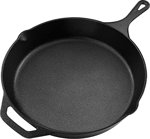 Pre-Seasoned Cast Iron Skillet 10.25 Inch Black Q37222