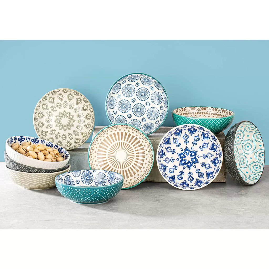 10-Piece Stoneware Bowls, 14.5 Oz K3477