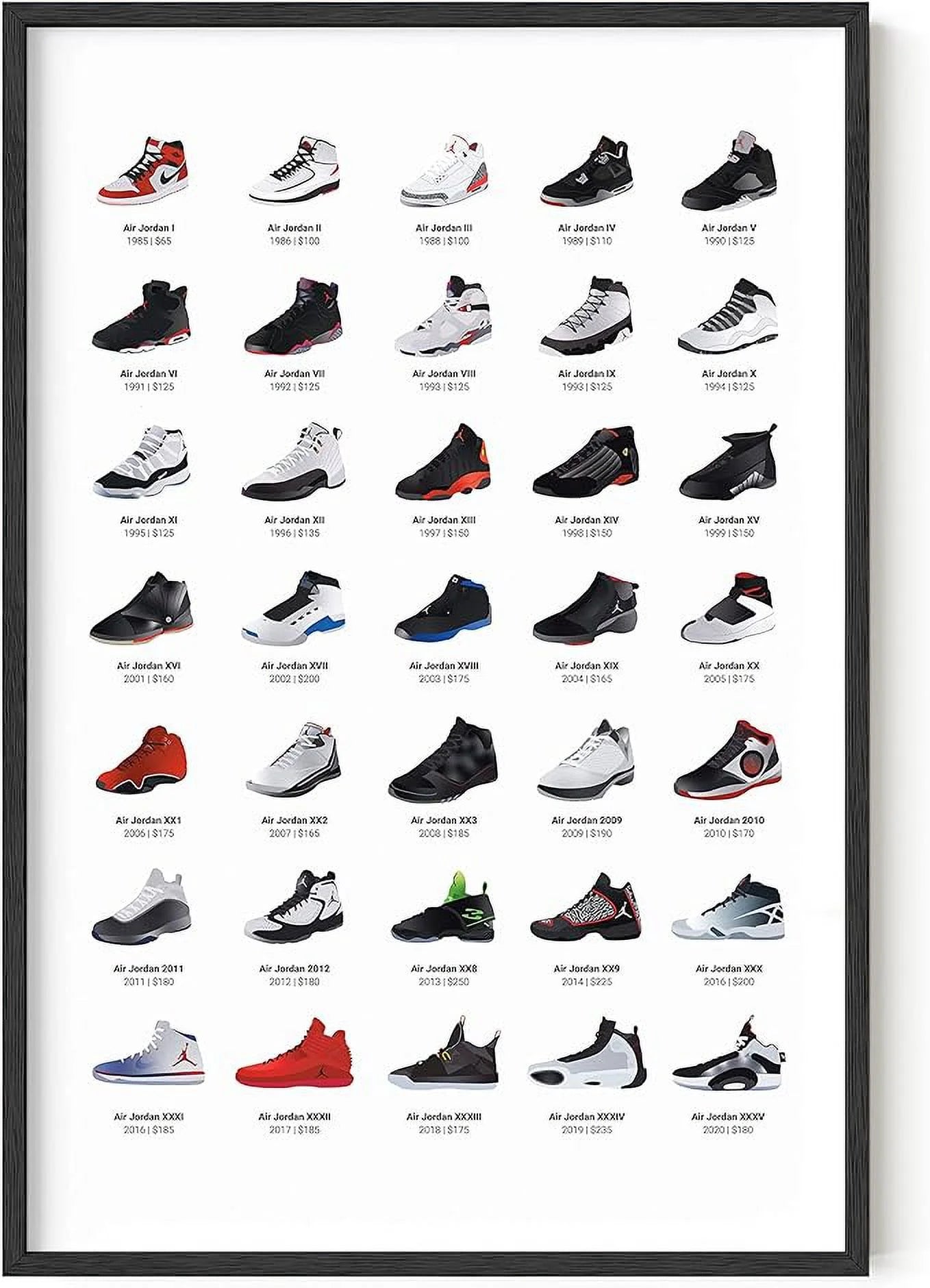 Sneaker Posters, Unframed 24x36 O1293