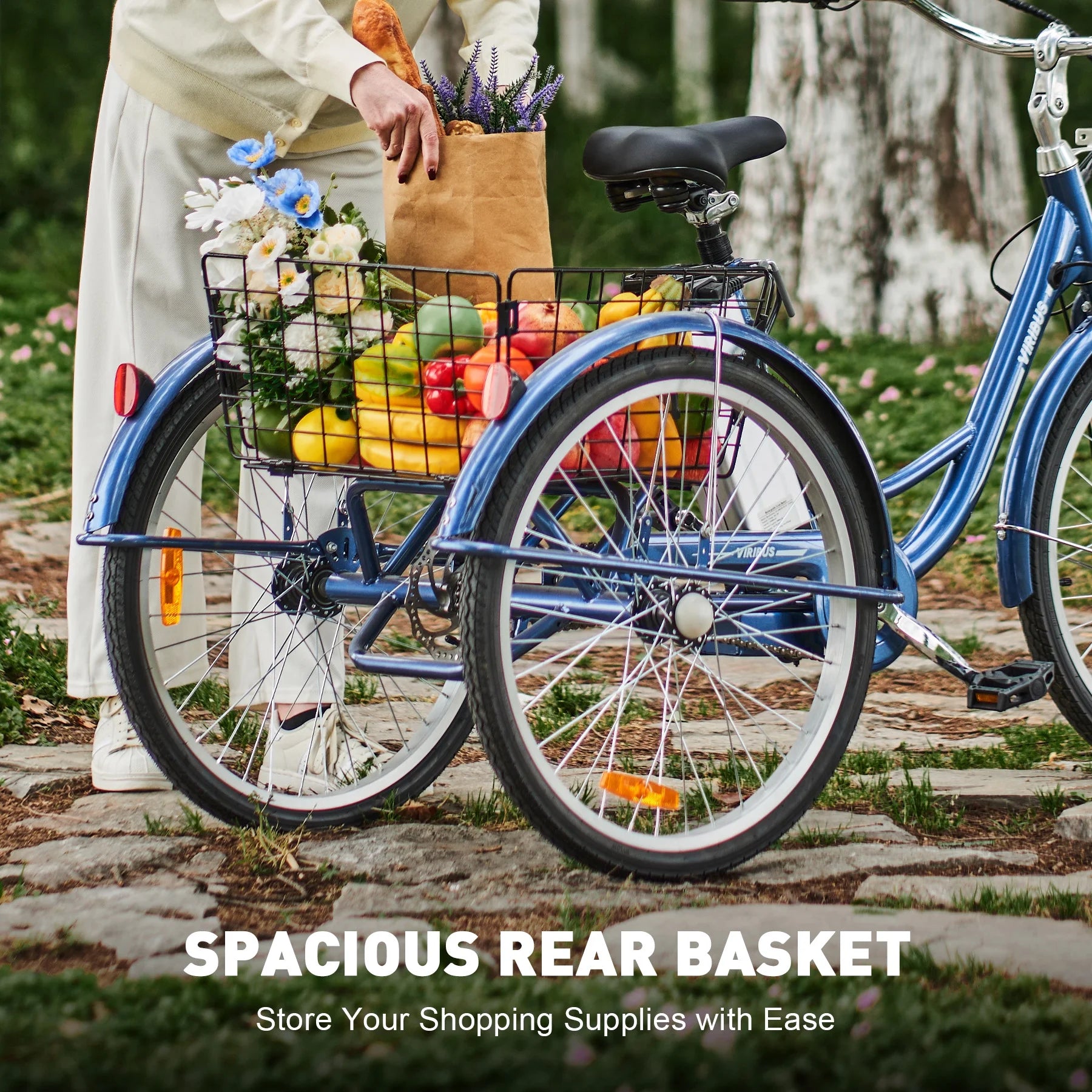 24 Inch Electric Tricycle 36V 10Ah Navy D5833