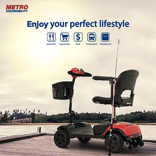 Compact Blue Mobility Scooter with Seat and Basket L222