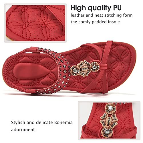 Women's Sandals with Non Slip Bohemian Flats A850