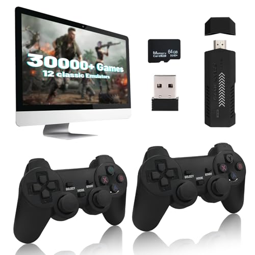 Retro Gaming Console with 30000+ games, 4K HDMI Output, dual 2.4GHz wireless controllers M73474