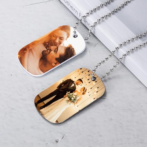 Fingerprint Dog Tag Pendant Necklace Z29865