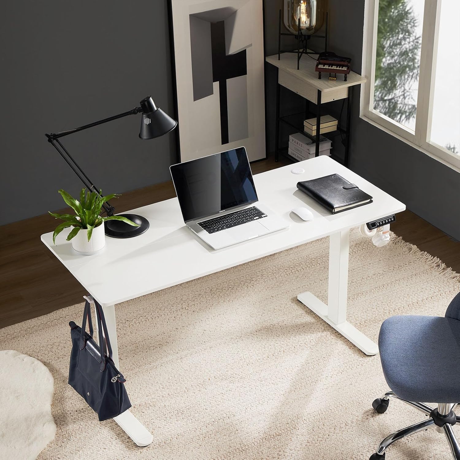 48 x 24 inch Electric Adjustable Height Standing Desk with Splice Board Y517036