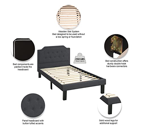 Twin Brown Bed W18832
