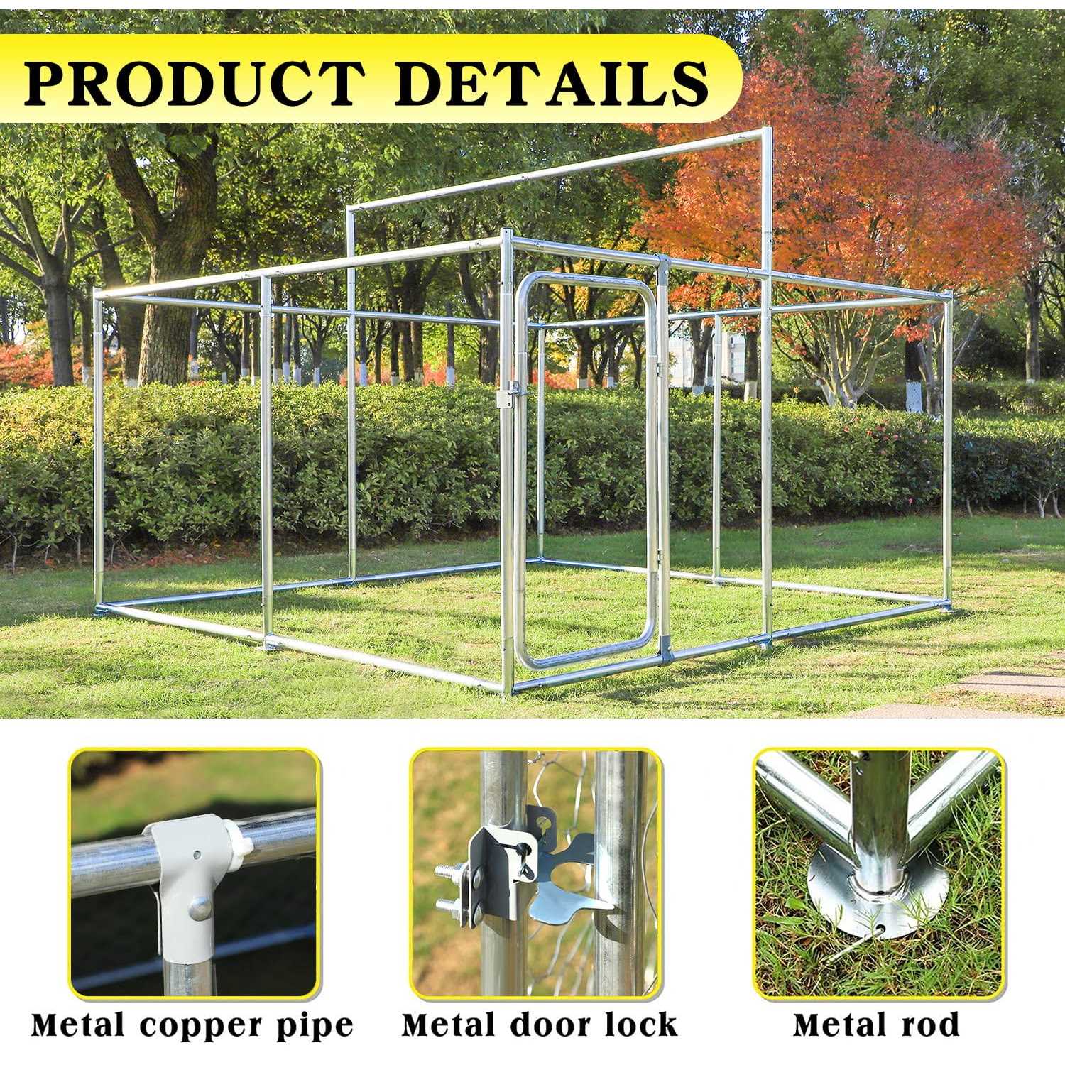 Large Outside Dog Kennel with Uv Protective Cover A517458