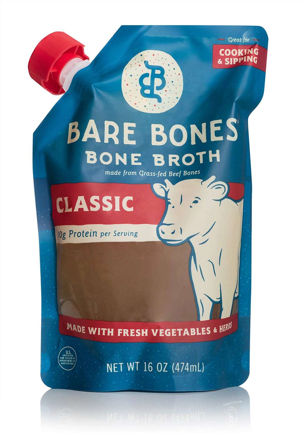 100% Grass-Fed Beef Bone Broth Classic Beef 16 oz. T3773