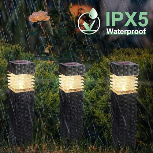 6 Pack White Solar Pathway Lights X84554