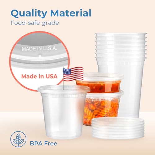 24 Pack 32 oz Deli Containers with Lids L285606