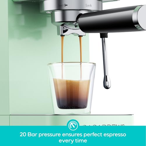 Stainless Steel Espresso Machine 20 Bar with Steam Frother 43.9oz Water Tank U549