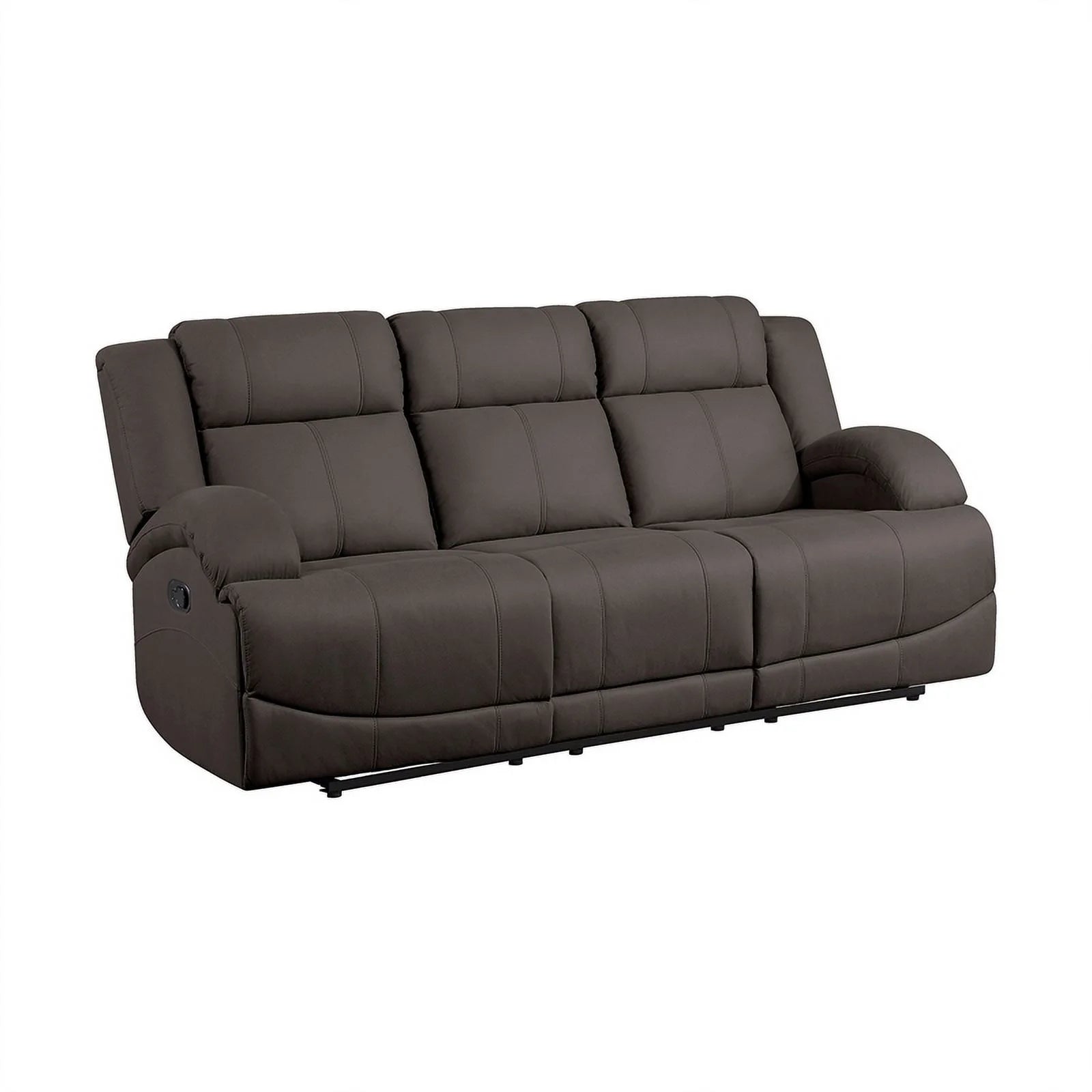 Chocolate Microfiber 2-Piece Manual Reclining Sofa Set M1767