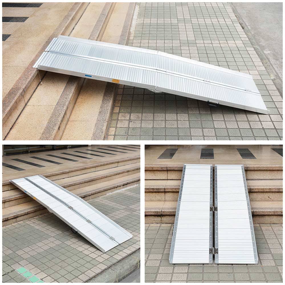 8 ft Aluminum Portable Folding Wheelchair Ramp V563223