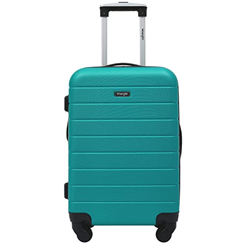 Black 20-Inch Carry-On Luggage Set with Cup Holder and USB Port S9390