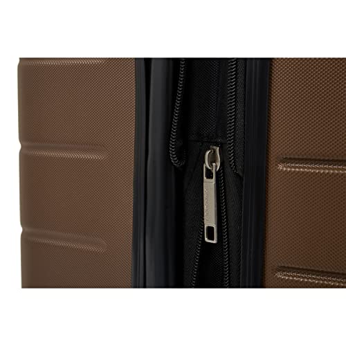 Black 20-Inch Carry-On Luggage Set with Cup Holder and USB Port S9390