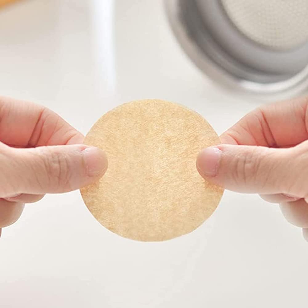 400Pcs Unbleached Brown Round Paper Coffee Filter I599225