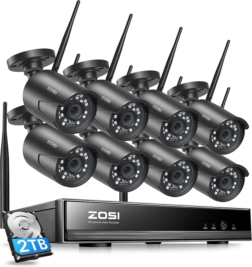 5MP-Lite CCTV DVR 8 Channel with Hard Drive 1TB and 4 x 1080p Weatherproof Surveillance Camera with 80ft Night Vision P22193
