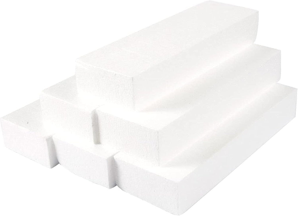 6 Pack 12x4x2 inch Polystyrene Foam Blocks Y491