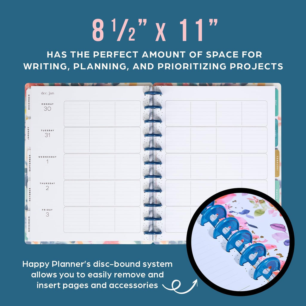 12-Month Academic Planner, July 2024–June 2025, Big Size, 72 Pages, 8 1/2" x 11" V70090