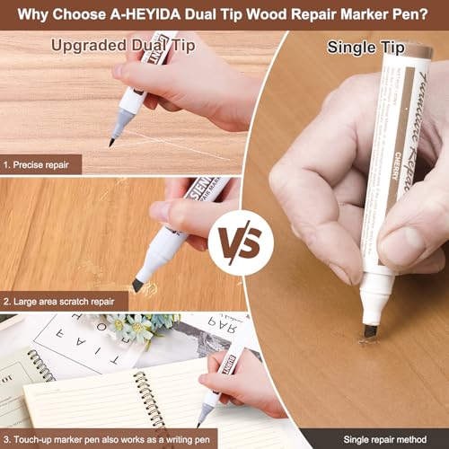 11 Colors Hardwood Wax 8 Colors Dual Tip Furniture Touch Up Markers Floor Repair Kit W96389