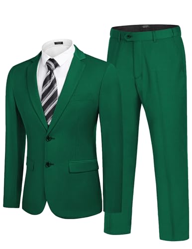 Men's 2 Piece Suits Classic Fit 2 Button Dress Suits Tuxedo Jacket Blazer X164294