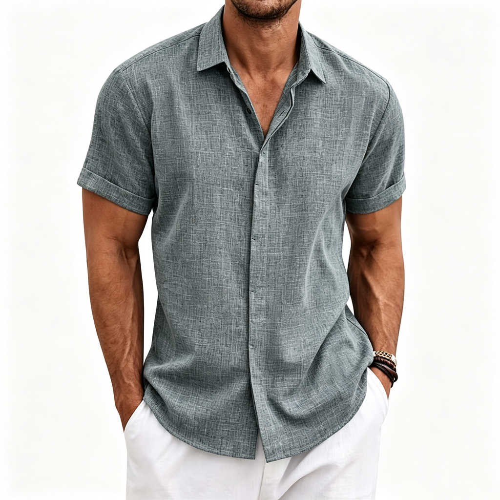 Vacation Loose Linen Short-Sleeve Shirt