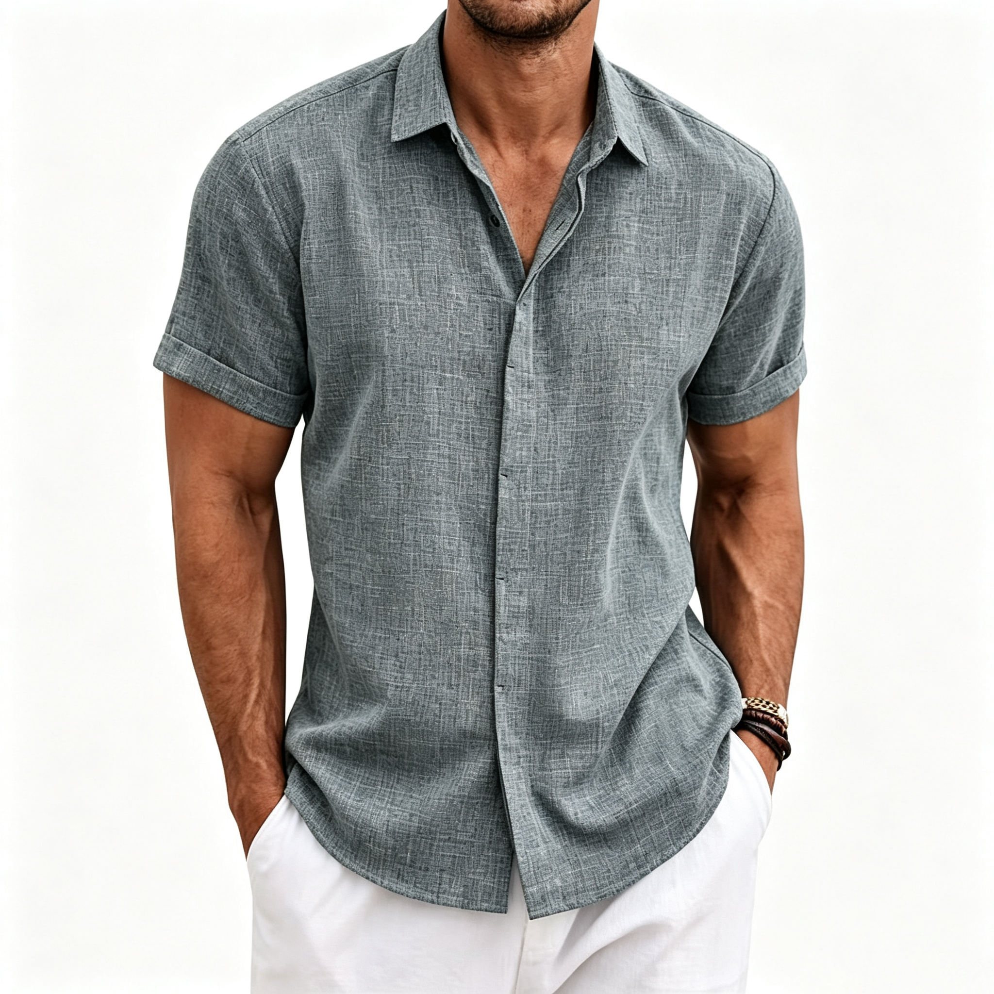 Vacation Loose Linen Short-Sleeve Shirt