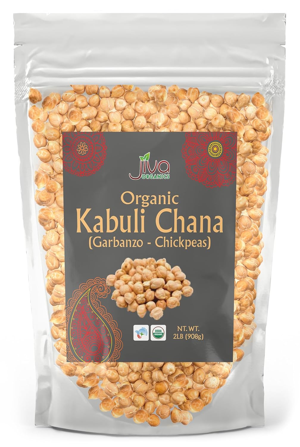 Raw Chickpeas 2 LB Bag V727