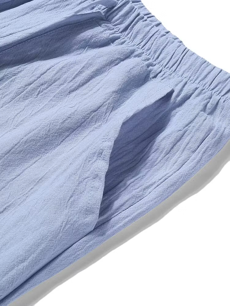 Linen Style Yoga Pants With Pocket