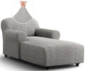 Cream Polyester Chaise Lounge Slipcover D6938