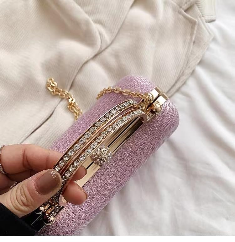 Rhinestone Chain Clutch Handbag F9193
