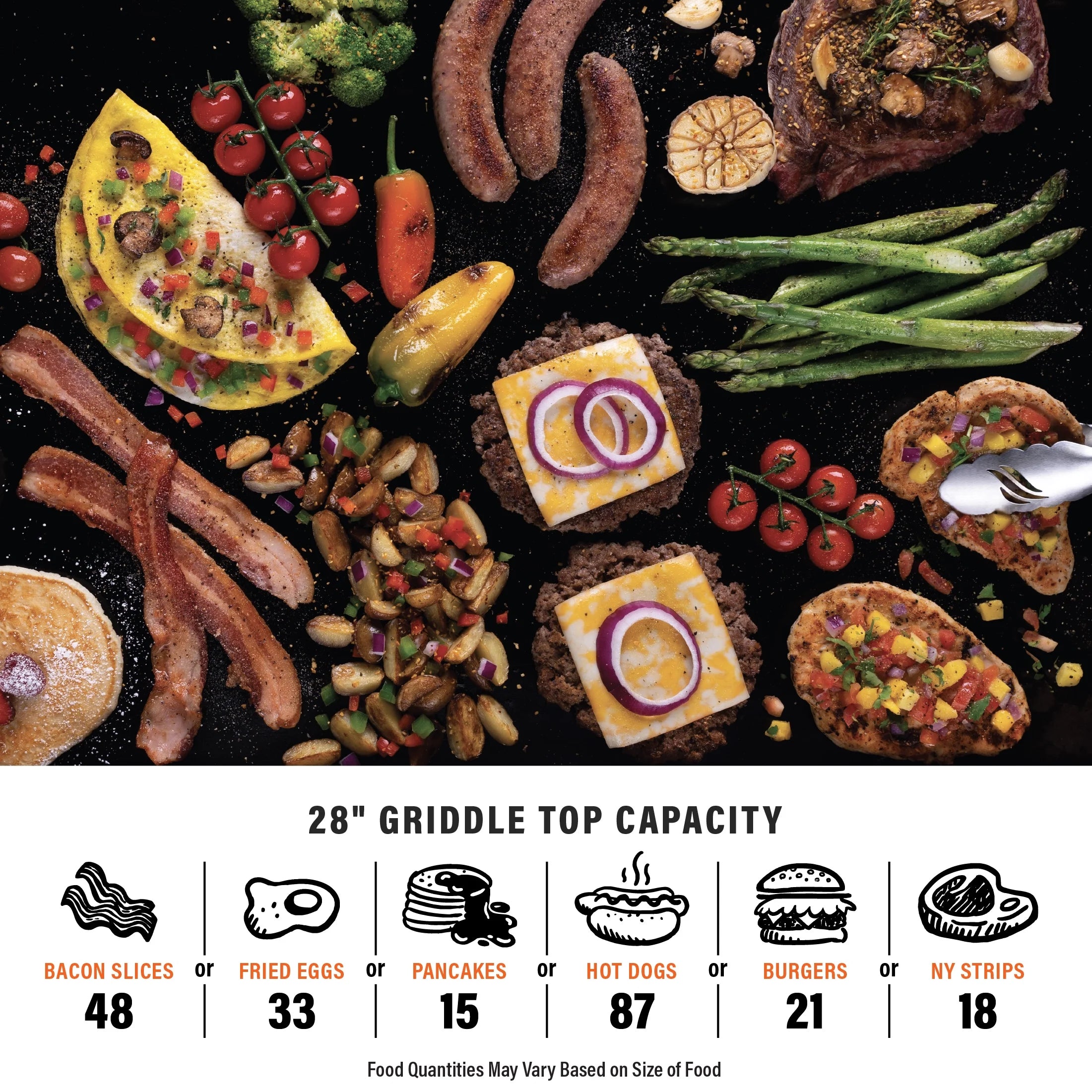 Black 2-Burner 28” Propane Griddle B404