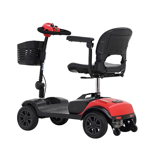 Compact Blue Mobility Scooter with Seat and Basket L222