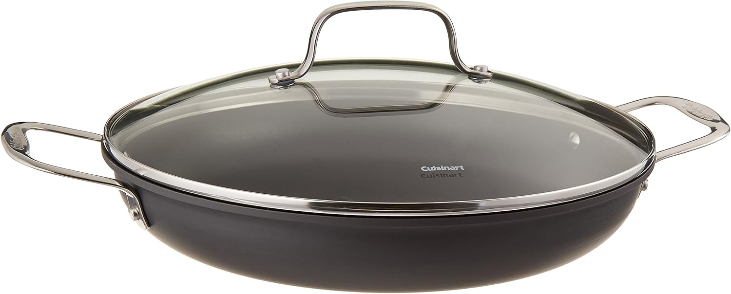 Nonstick Hard-Anodized 12-Inch Everyday Pan with Medium Dome Cover Pack of 2 T891