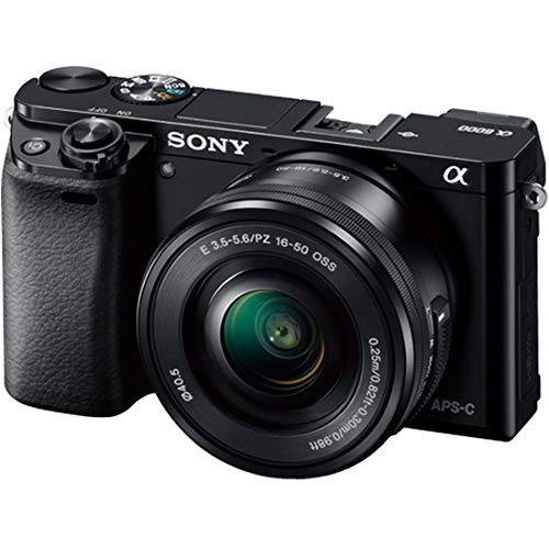 Black 24.3MP Mirrorless Digital Camera with 16-50mm Power Zoom Lens V55853