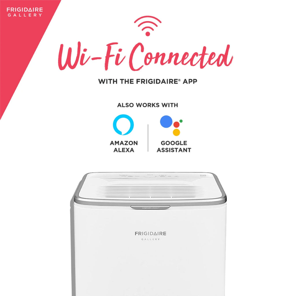 50-Pint Smart Portable Dehumidifier in White E3184