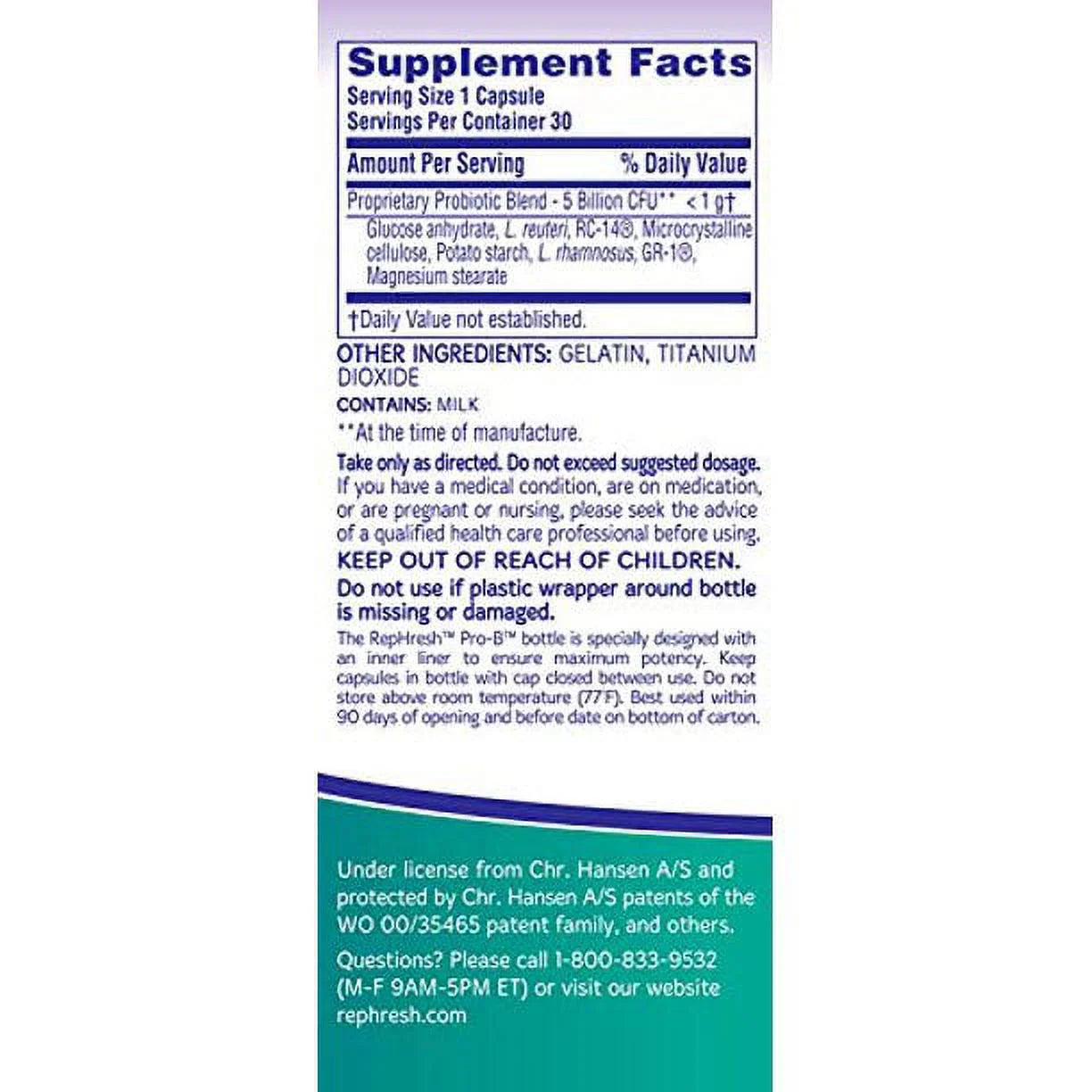 Probiotic Feminine Supplement Capsules, 30 Ea B922