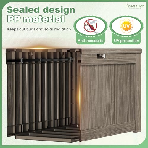 Black 120 Gallon Outdoor Storage Box with Lock S7829