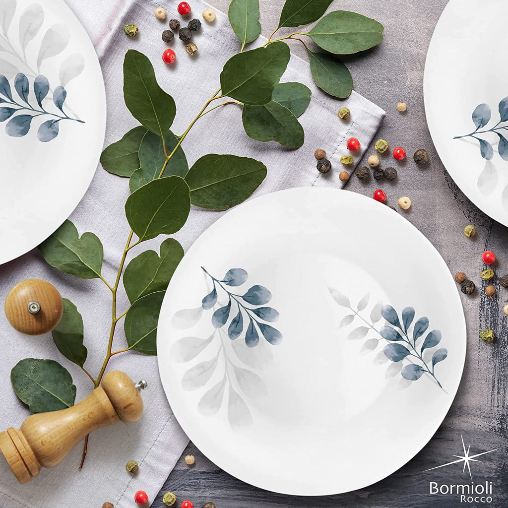 Set Of 6 10.75" Tempered Opal Glass Dinner Plates J591510